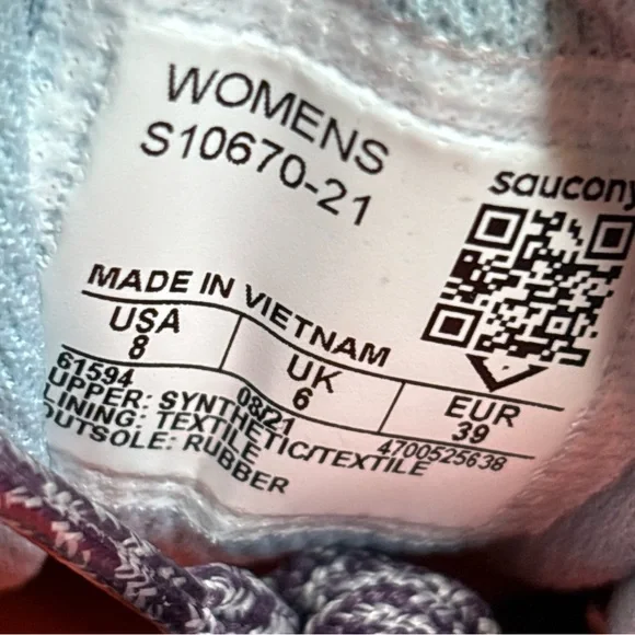 Saucony Excursion TR15 Womens Gray Purple Running Shoes Size 8 - Worn Once - Picture 11 of 12